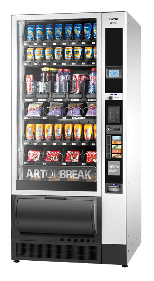 Distributeur automatique mixte boissons fraîches, snacks, produits frais